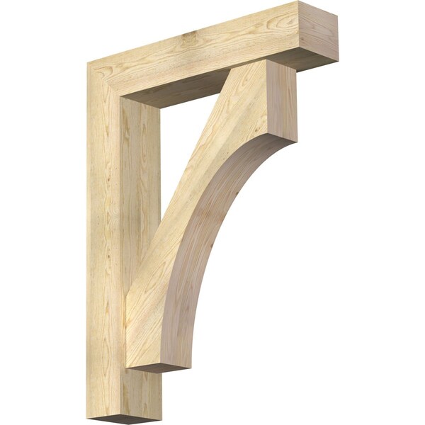 Ekena Millwork Westlake Block Rough Sawn Bracket w/ Offset Brace, Douglas Fir, 8"W x 36"D x 48"H BKT0806X36X48WTL05RDF - main